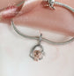 Sausage Dog / Dachshund I Love You Forever Charm 925 Sterling Silver & Rose Gold