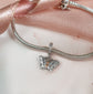 Mother & Daughter Butterfly Charm 925 Sterling Silver and Rose Gold