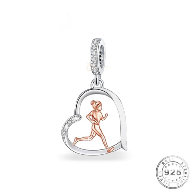Running Dangle Charm 925 Sterling Silver fits pandora