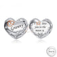 Granny Heart Charm 925 Sterling Silver - I Love You to the Moon & Back