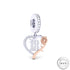 18th Birthday Charm 925 Sterling Silver and Rose Gold fits pandora bracelets