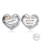 Daughter Heart Charm 925 Sterling Silver - I Love You to the Moon & Back