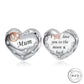 Mum Heart Charm 925 Sterling Silver - I Love You to the Moon & Back