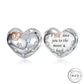 I Love You to the Moon & Back Heart Charm 925 Sterling Silver