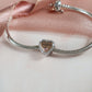 Daughter Heart Charm 925 Sterling Silver & Rose Gold