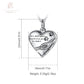 Dog / Cat Pet Cremation Ashes Paw Prints Heart Necklace 925 Sterling Silver