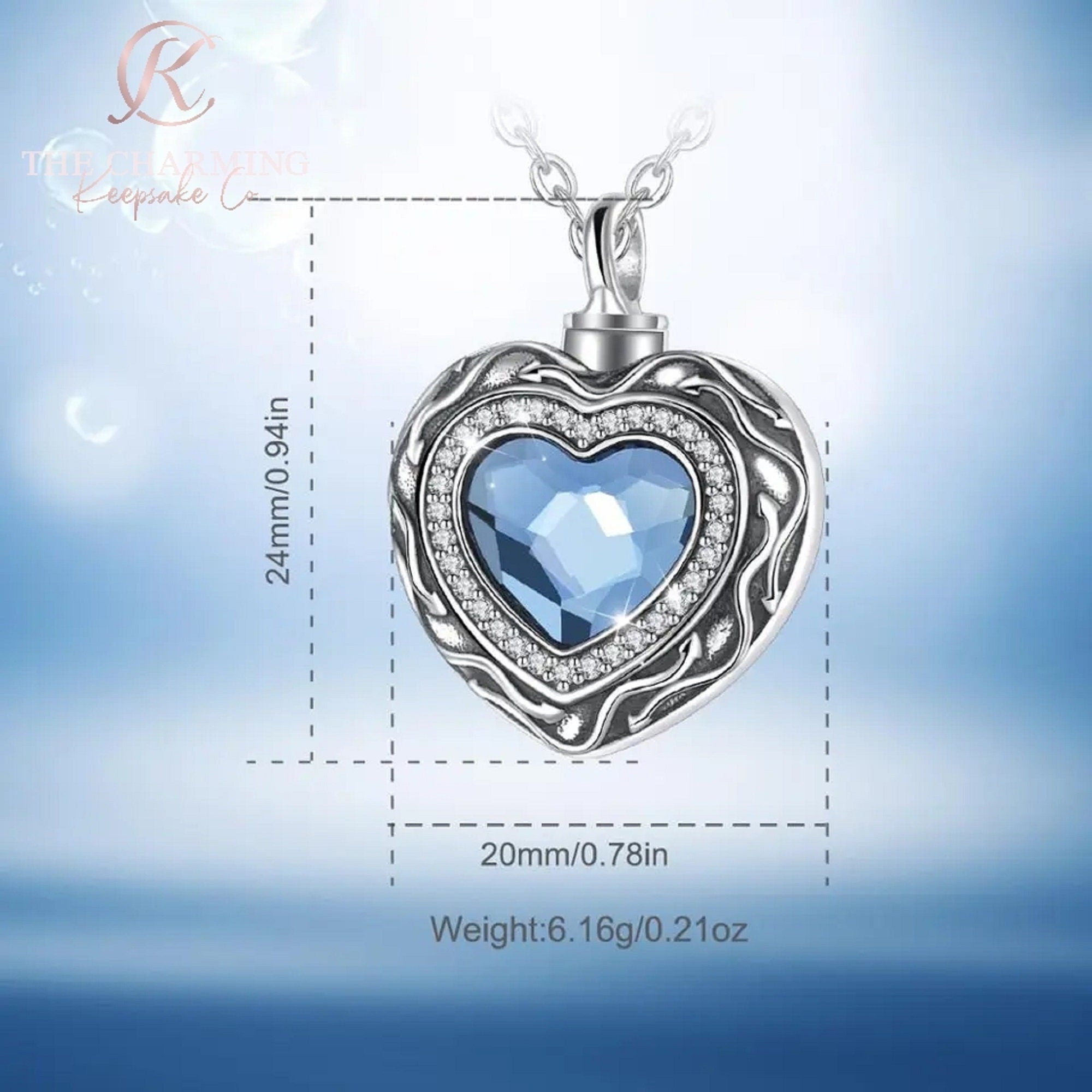 Cremation Ashes Hearts Necklace Urn 925 Sterling Silver – The Charming  Keepsake Co