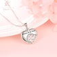 Cremation Ashes Hearts Necklace 925 Sterling Silver - &