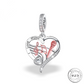 I Love Music Heart Charm 925 Sterling Silver  fits pandora