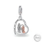Mother/Daughter OR Auntie/Niece OR Big Sister/Lil Sister Charm 925 Sterling Silver- I Love You Forever