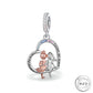 My Sister Heart Dangle Charm 925 Sterling Silver - Always My Sister Forever My Friend