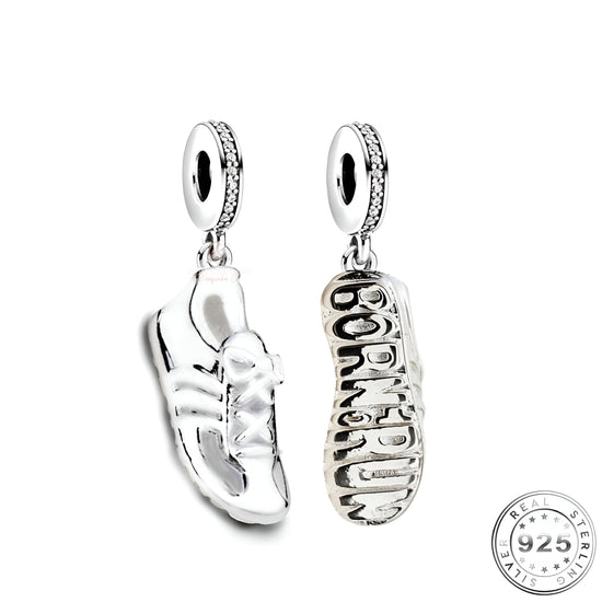 Running Trainer Charm 925 Sterling Silver  fits pandora