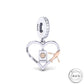 Love To Travel Plane & Passport Charm 925 Sterling Silver and Rose Gold